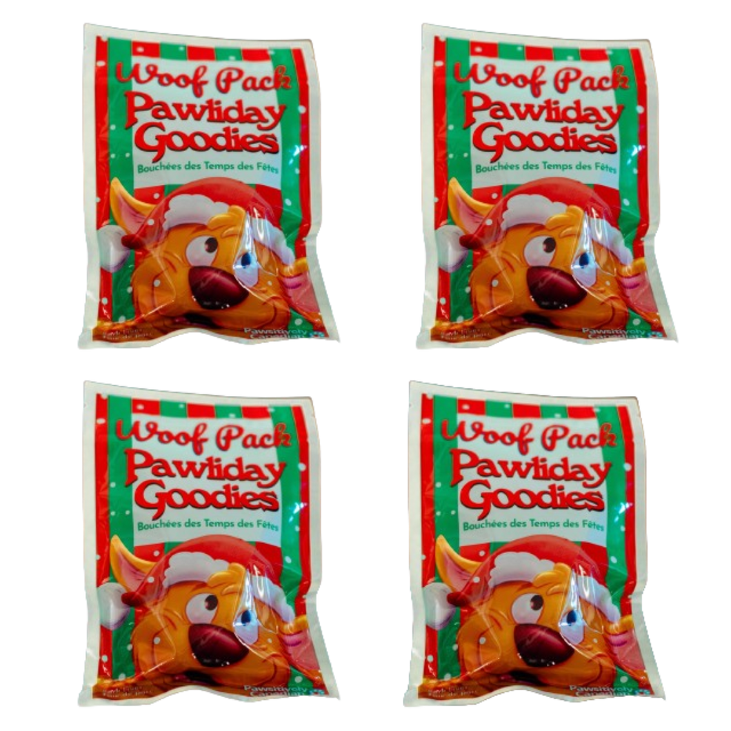 4 Bags of Pawsitively Canadian Pawliday Goodies Pork Liver