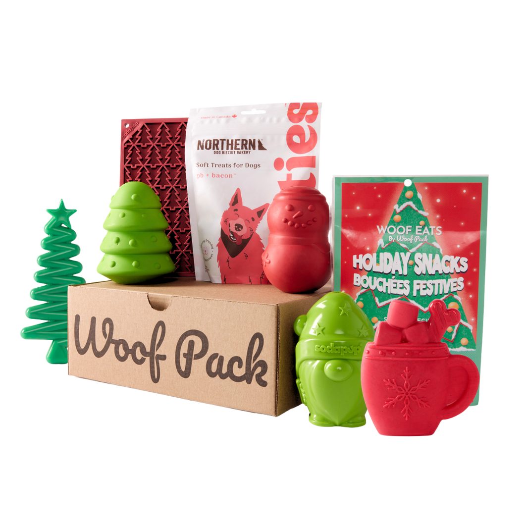 Woof Pack Super Chewer Christmas Dog Box