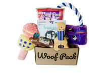 Woof Pack Dog Toys & Treats Box